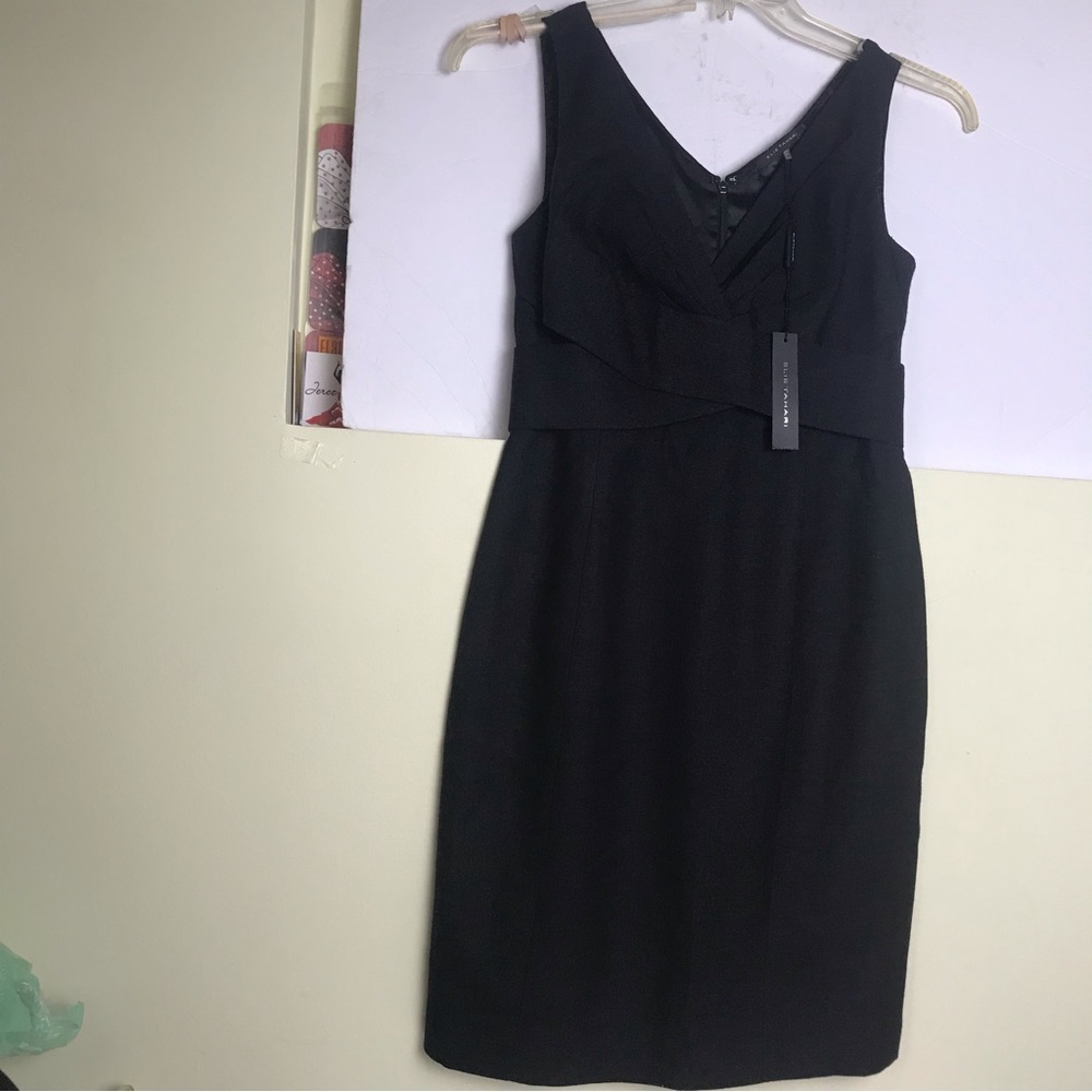 ELIE TAHARI NEW Zoe V-Neck Sleeveless Dress Sheath Cross Cross Wrap Top Lined